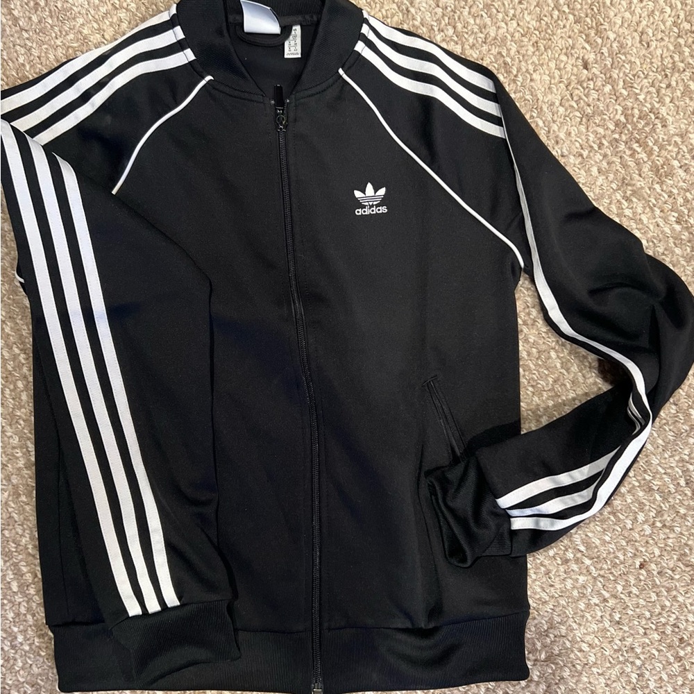 ADIDAS Warm Up Jacket. Black/white. Size small